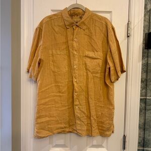 The Territory Ahead Yellow/Gold Colored Linen Shirt